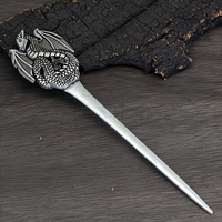 Pince à cheveux unisexe en alliage style vintage nordique Dragon volant de 13 cm, idéale pour cadeau, vente en gros, modèle de pince à cheveux tendance Kun Hong