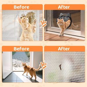Nuovo lembo magnetico Anti funzione zanzara Mutil forma zampa finestra piccoli animali domestici porta gatti - Product Image 4