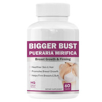 60 Capsules de Pueraria Mirifica de Haute Qualité, Extrait Naturel de Racine, Complément Herbal Végétalien pour le Soutien Hormonal Féminin