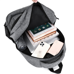 Student <b>Backpack</b> <b>15</b> <b>Inches</b> Solid Color Unisex <b>Laptop</b> Bag For School Travel - Product Image 3