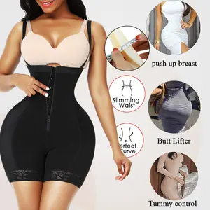 Phụ Nữ Toàn Thân Shaplass Thở Hip Enhancer Chặt Chẽ Bodysuit Body Shaper Giảm Béo Ren Shaplass