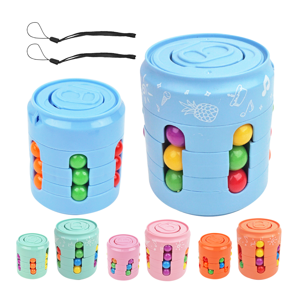 Антистрессовые банки-антистресс кубик анти-стресс кончик пальца 2 в 1 волшебный кубик вращающийся гироскоп Спиннер игрушки