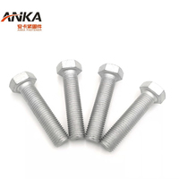 Baut Mur Baja Berkualitas Tinggi Kelas 8.8 10.9 Kepala Hex T-Bolt Ukuran M10 Ulir M3 M4 Baut Hexagon Galvanis UNF Berkualitas Tinggi