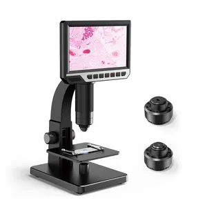Microscópio de laboratório Inskam315 para solda móvel, microscópio digital de 7 polegadas HD IPS LCD 1600x Zoom