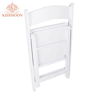 Chaises pliantes en résine blanches et noires pour événements, mariages, hôtels, chaises pliantes en plastique pour jardin Wimbledon, vente en gros