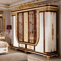 Lit king-size de style européen, luxe français, en bois massif sculpté à la main, meubles pour chambre à coucher