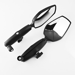 Espejo retrovisor plegable para motocicleta Qiangye, color negro, ajuste universal para vehículos todoterreno de aventura, protección de seguridad - Product Image 2