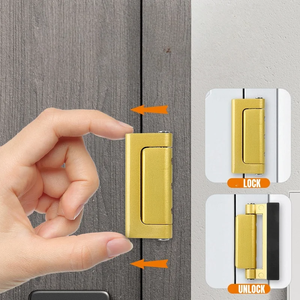 New Inward Home <b>Security</b> Door Reinforcement Lock 3 Inch Stop Anti-theft Door Locks Preventing Unauthorized Entry SSR Modern - Product Image 3