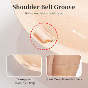 <span class=keywords><strong>Soutien</strong></span>-<span class=keywords><strong>gorge</strong></span> push up en tissu respirant sans fil rembourré adhésif V Line - Product Image 5