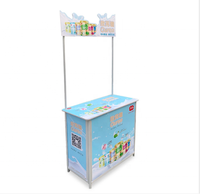 Comptoir d'exposition portable en acier et PVC personnalisable de haute qualité 10kg Tables de promotion de publicité extérieure de supermarché