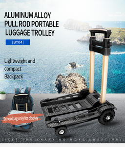 Keranjang bagasi lipat Mini, keranjang troli truk tangan lipat 4 roda - Product Image 2