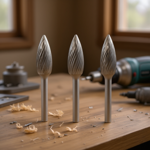 Fraise rotative à flamme Ttake AB8600, à coupe ascendante, à 6 cannelures, en carbure monobloc, longueur 18 mm, non revêtue, pour gravure sur métal et bois - Product Image 3