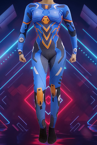 Blu della tuta spettacolo di danza Meccanico supereroe robot collant tuta anime cosplay personaggio dei cartoni animati partito del parco di divertimenti di usura di ballo - Product Image 4