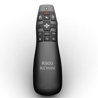 Souris sans fil Rii Air Mouse PPT Presenter R900 avec gyroscope six axes, pointeur laser rouge, portée de contrôle de 15 m et logo personnalisé