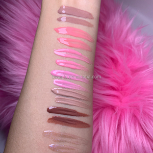 Migliori cosmetici campioni gratuiti private label nude organico lip gloss chiaro fornitore - Product Image 3