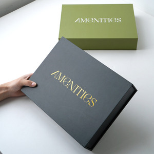 Boîte de rangement cadeau magnétique en papier rigide fantaisie avec ruban, logo personnalisé en gros, épuisé - Product Image 2