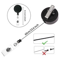 Porte-badge rétractable avec clip pour carte d'identité, fournitures de bureau et scolaires, clips rétractables pour infirmières, porte-clés pour carte d'identité