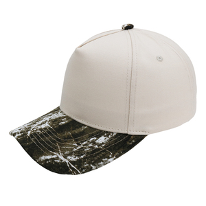 Bán buôn tùy chỉnh ngụy trang lá in Vành 2 Tone <span class=keywords><strong>5</strong></span> Bảng điều chỉnh Trucker mũ có thể điều chỉnh Snapback Mũ bóng chày cho thể thao ngoài trời - Product Image 2