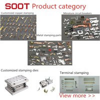 Moule de poinçonnage professionnel personnalisé multi-cavités, conçu en CAD, en ABS/PP/PC/PA, avec traitement de surface pour composants électriques