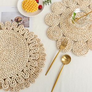 Eco Friendly Natural <b>Round</b> Water Hyacinth Placemat Braided Straw Placemats Customized <b>Table</b> <b>Mat</b> - Product Image 5