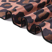 Serviette de chaise d'exercice avec logo personnalisé, serviette de siège de gym antidérapante à imprimé léopard avec design personnalisé