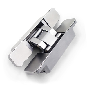 Bisagras ocultas 3D de alta resistencia, par de bisagras ajustables de cierre suave, diseño tradicional de aleación de zinc, 4 mm de grosor, apertura de 180 grados - Product Image 1