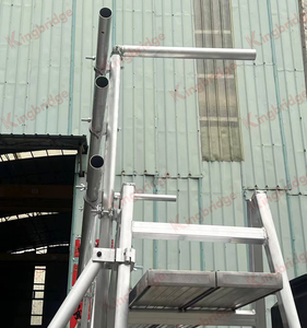 Système de garde-corps réglable en alliage d'aluminium industriel T6061 pour échafaudage et plancher, protection antichute, capacité de <span class=keywords><strong>charge</strong></span> 225 kg, plusieurs baies - Product Image 3