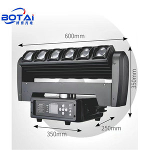 BOTAI 6x40W LED Pixel Bar Luces móviles multifuncionales Atenuación de 16 bits Voltaje global RGBW Modular Tornado Effects DMX512 - Product Image 3