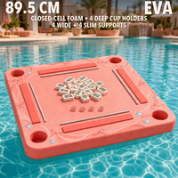 Table de Mahjong Flottante pour Filles, Tapis en Mousse EVA Multi-Jeu, Tapis de Piscine pour Mahjong Américain, Rummy et Cartes Imperméables