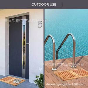 Tapis de salle de bain antidérapant en bois, pliable, rectangulaire, durable, autoportant, multifonctionnel, pour douche - Product Image 4
