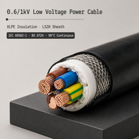 Câble d'alimentation en cuivre blindé isolé XLPE LSZH 3 conducteurs STA/SWA 0,6/1 kV avec écran métallique tressé, couleurs européennes, norme IEC