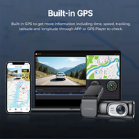 Caméra embarquée LNDU D600pro 4K avec écran 0,96'', super condensateur, GPS, enregistreur vidéo, Wi-Fi 5G, détection de mouvement et surveillance de stationnement 24h/24