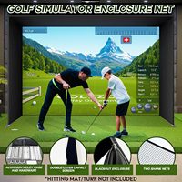 Fangsheng GN-017 Cage de golf intérieure/extérieure sur mesure avec écran de frappe, filets et rembourrage en mousse pour parcours de golf virtuel
