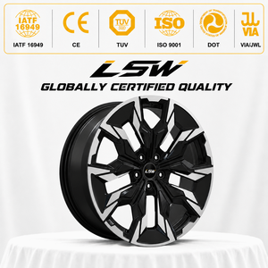LS8166 ล้ออัลลอยด์ฟอร์จ 18‑24 นิ้ว 5x112 5x114.3 5x120 สีดำเงา หน้าเจียรขัดเงา ขอบล้อรถยนต์ - Product Image 3