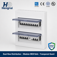 Boîtier de distribution PZ30, unité modulaire de consommation, MCB, RCD, RCBO, rail DIN, porte transparente, montage mural résidentiel