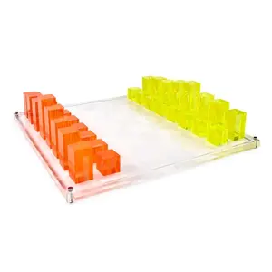 Colorful And Transparent Customizable Crystal Chess Set Luxury Acrylic Chess Game Set For Professionals