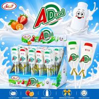 Bonbons en gros d'usine, sucettes dures, saveur fraise originale, sans gras, vitamine C, collation sucrée pour enfants