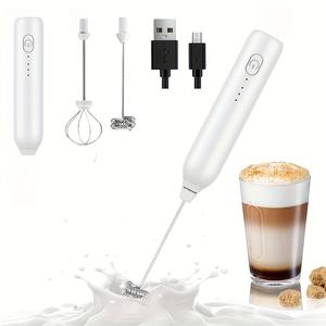 Batidora eléctrica portátil al por mayor del fabricante, batidora de café, espumador de leche, mezclador de harina con carga USB, licuadora portátil - Product Image 1