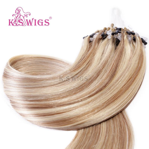 Cabello Liso Natural Virgen Remy Chino 100% al por Mayor con Micro Anillos, Cutícula Alineada, Doble Trama, Sin Caída, Color con Mechas - Product Image 2