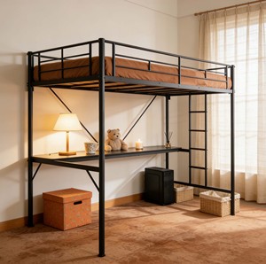 <span class=keywords><strong>Lit</strong></span> superposé en métal de bonne qualité pour dortoir, taille Queen, avec escalier, pour auberge de jeunesse, pour adultes - Product Image 3