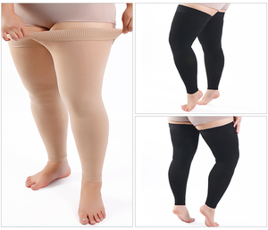 Bas de contention grande taille 20-30 mmHg à compression graduée, manchons cuisse-haut avec bande antidérapante, réduit l'enflure pour les varices - Product Image 6