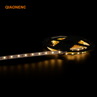 Lampu Strip LED 12V 2835 60LED/m 8mm 3000K Putih Hangat IP20 Remote Control Dapat Diredupkan untuk Pencahayaan Kabinet Dalam Ruangan