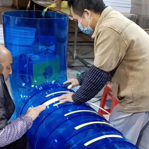 Tubo de brida de acrílico transparente Enclavamiento de plástico PMMA Sello de múltiples secciones Diseño de rosca flexible Servicios de procesamiento de corte CNC - Product Image 3