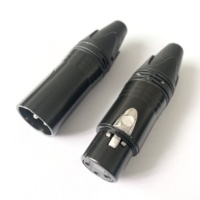 3pin xlr femelle vidéo audio xlr Connecteur micro 7pin Noir XLR connecteurs D'alimentation