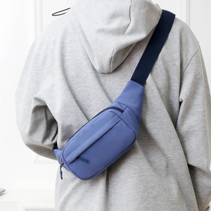 Sac banane unisexe en nylon résistant à l'eau, grande capacité, avec fermeture éclair frontale et sangle réglable, idéal pour le voyage et la gym, disponible en plusieurs couleurs - Product Image 4
