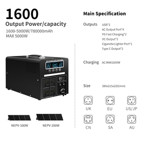 Station d'Énergie Portable à Stockage d'Énergie Solaire 2000W 3000W 4000W 5000W avec Livraison Gratuite - Product Image 5