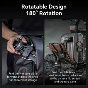 Kit Piastra di Montaggio Batteria V-Mount Regolabile per Videocamera Cinematografica 4323 FX6 <span class=keywords><strong>C70</strong></span>, Design Modulare Leggero e Compatto - Product Image 3