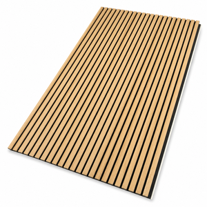 Écran en lattes <span class=keywords><strong>de</strong></span> teck 849C avec panneau acoustique en bois, panneau à lattes insonorisant <span class=keywords><strong>de</strong></span> qualité supérieure et <span class=keywords><strong>feutre</strong></span> en placage <span class=keywords><strong>de</strong></span> bois élégant - Product Image 3