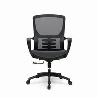 Chaise de bureau ergonomique en maille, pivotante et inclinable, réglable en hauteur, modèle 854B-1, pour usage professionnel.