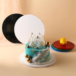 Giấy Dày 12Mm Tròn Màu Đen Bìa Bánh Lượn Sóng Trống Bánh Để Trang Trí Bánh - Product Image 5